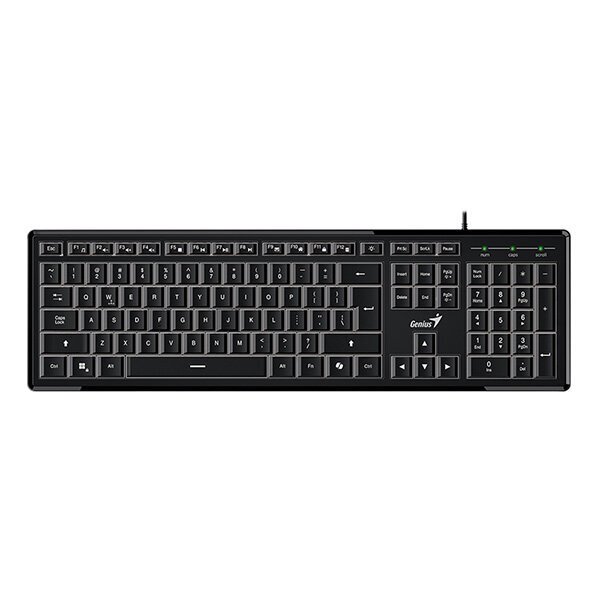 Ohut langallinen näppäimistö Genius SlimStar 820, musta
