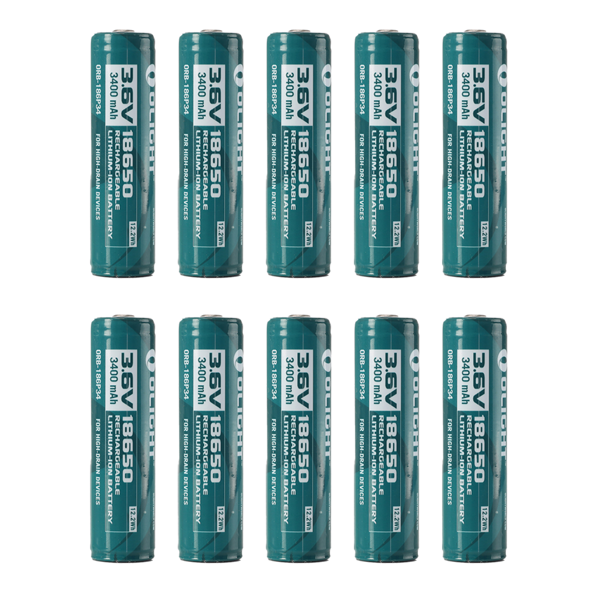18650-batteri Olight - 3400 mAh, 10 st