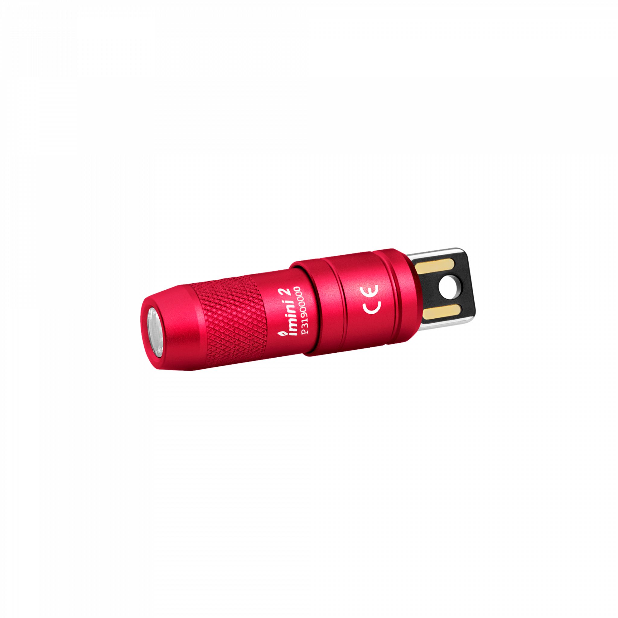Nyckelringslampa Olight iMINI 2 - 50 lm / 55 mm / Laddbar, Röd