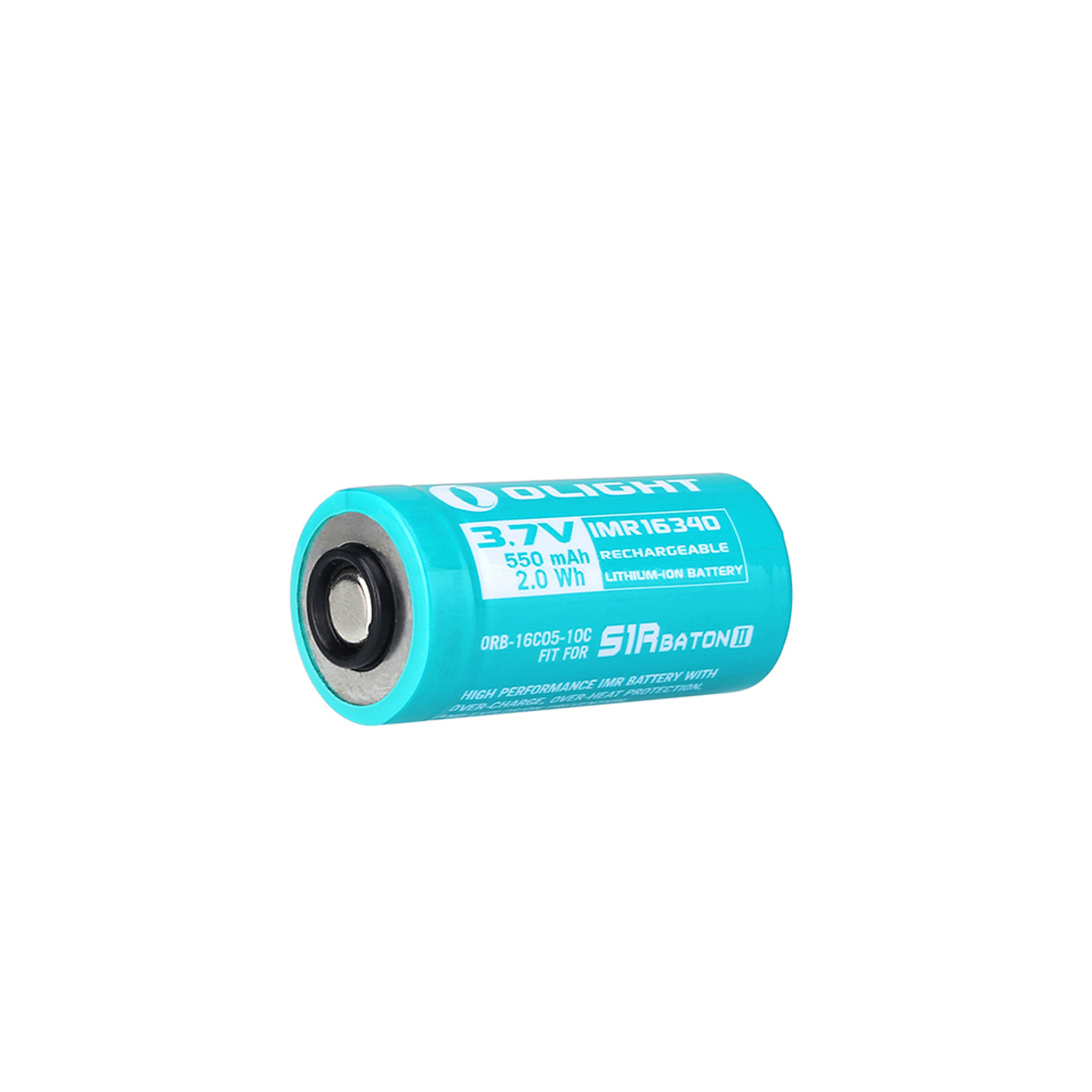 Custom 16340-batteri Olight - 550 mAh / S1R-II / Perun Mini / Baton 3 / Baton 4
