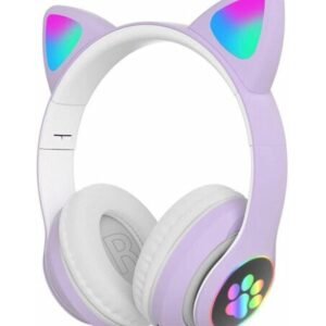 Onnelliset ihmiset Bluetooth-kuulokkeet Kissan korvat LED, violetti