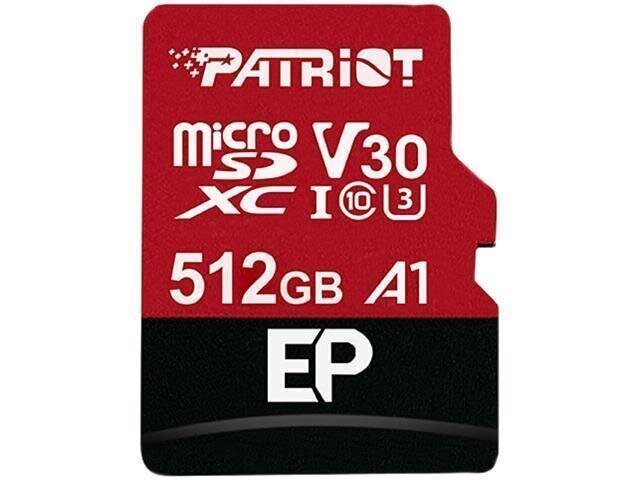 Patriot Memory EP V30 A1 512GB MicroSDXC UHS-I Luokka 10 muistikortti PEF512GEP31MCX