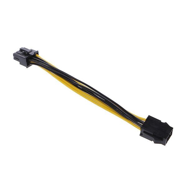 PCIe-sovitinkaapeli 6-pin naaras– 8-pin uros, musta, 18 cm