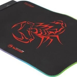 rgb-hiirimatto, mg8, pelaaminen, musta, 350 x 250 mm, 3 mm,"marvo", rgb-taustavalo