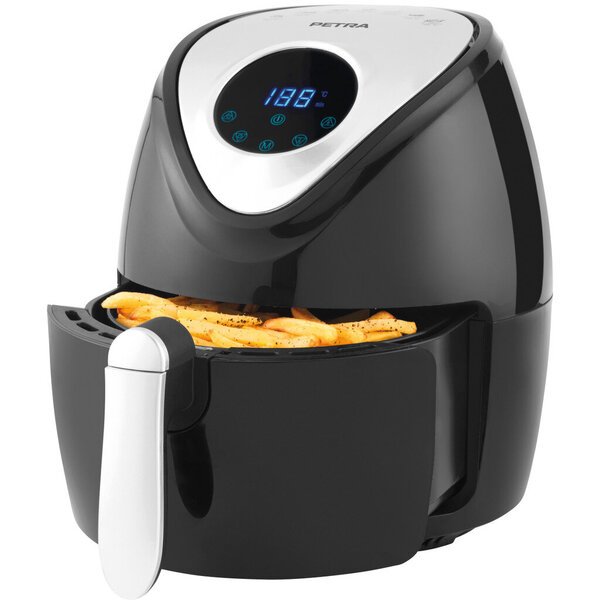 Petra PT4221VDEEU7 -kiertoilmakypsennin, 1300W, 4,5 l, musta