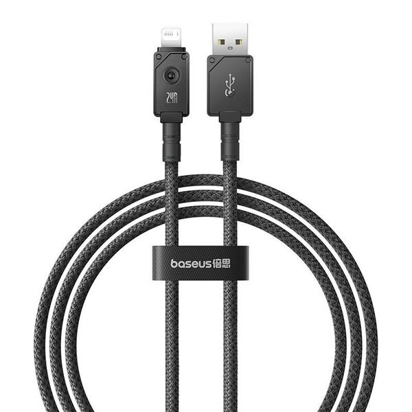 Pikalatauskaapeli Baseus Explorer 2.4A 1M (Musta)