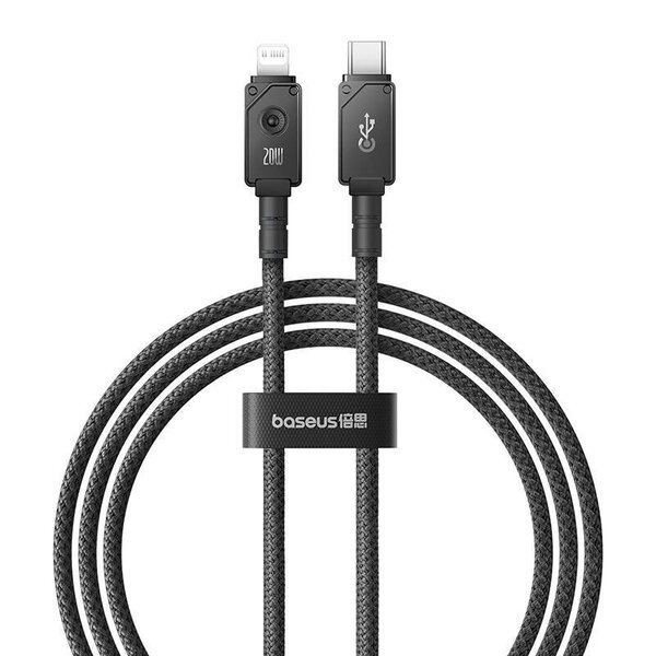 Pikalatauskaapeli Baseus USB C TO IP 20A 1M (Black)
