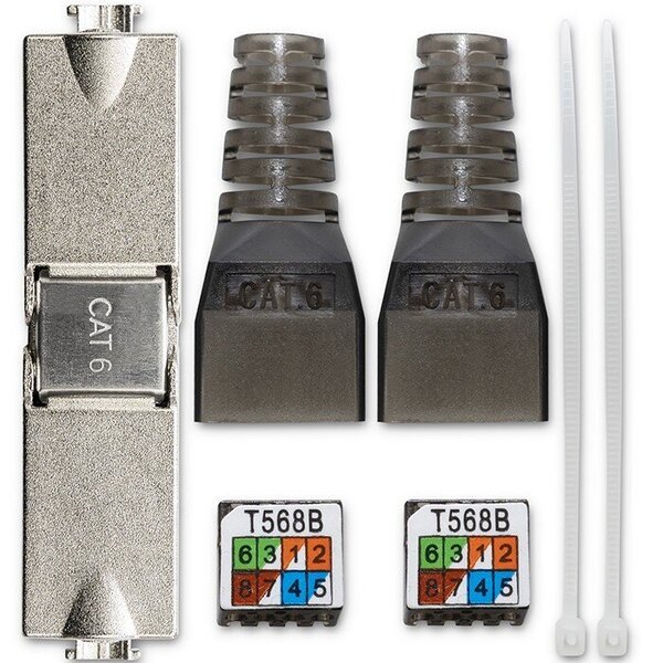 Pistoke rj45 työkaluton stp cat6 liitin tappi t568b t568a Qoltec