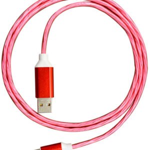 Platinet-kaapeli USB - USB-C LED 2A 1m, punainen (45741)