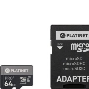 Platinet PMMSDX64UIII Micro SD atminties kortelė, 64 GB