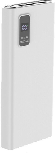 Platinet Power Bank 10000mAh PD QC LED, valkoinen