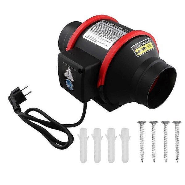 Poistopuhallin 100 mm, nopeudensäädöllä, inline, EU-pistoke