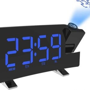 Projektoriherätyskello USB-latauksella, sininen