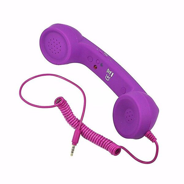 Puhelimen luuri mikrofonilla, violetti, 1 kpl