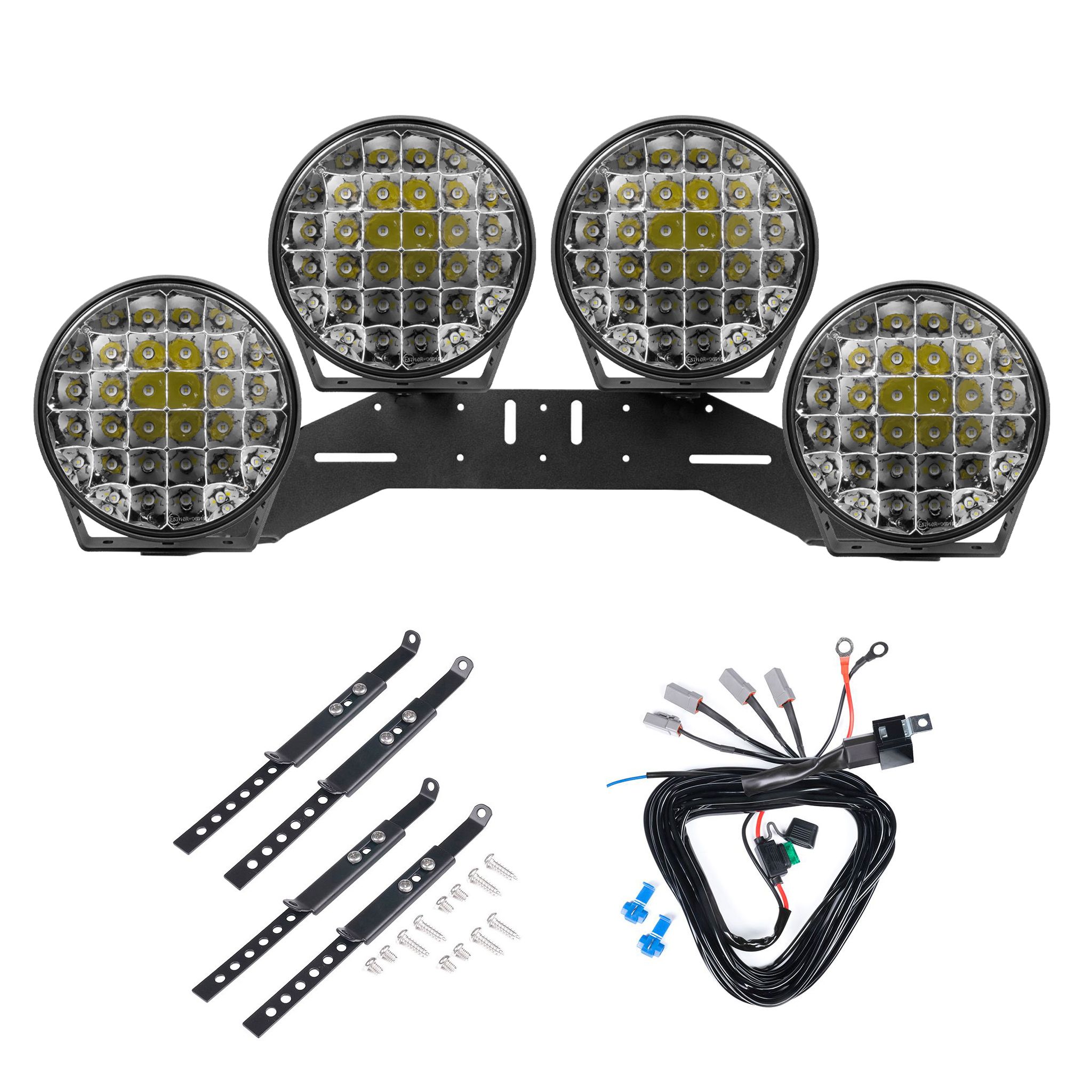 Extraljus Purelux 9110 UNLIMITED - Rund / 23 cm / 175W, 4 st - Komplett paket (WRC)