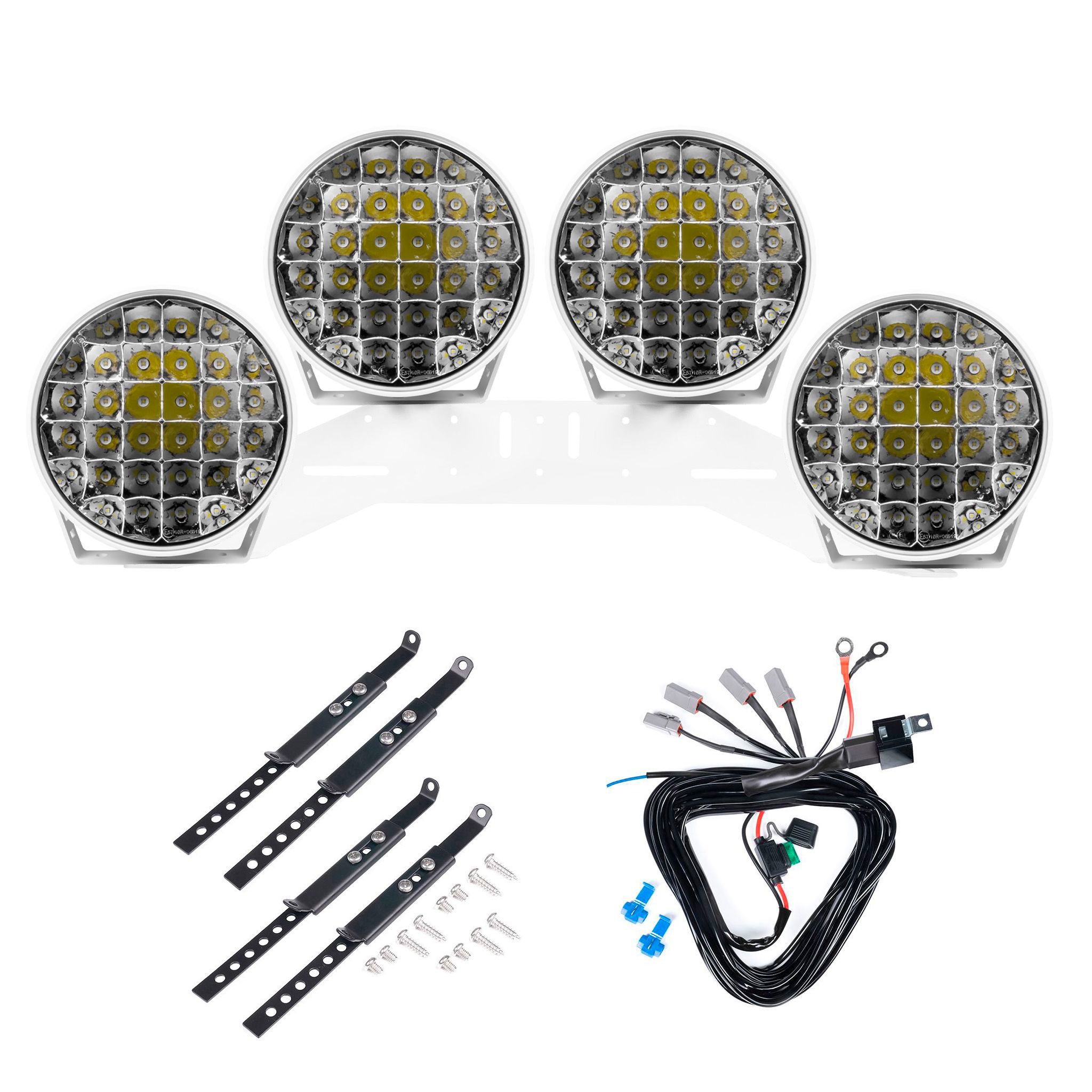 Extraljus Purelux 9110 UNLIMITED White - Rund / 23 cm / 175W, 4 st - Komplett paket (WRC)