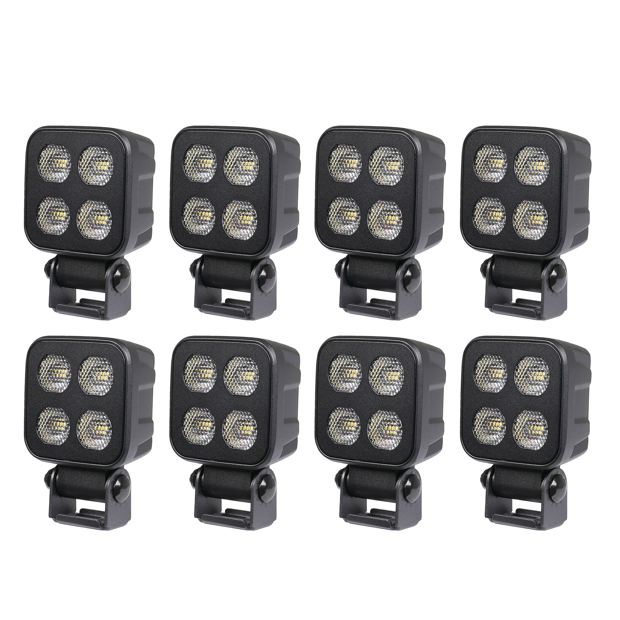 Arbetsbelysning Purelux Black Raven 20 - 7 cm / 40W / Bred, 8 st