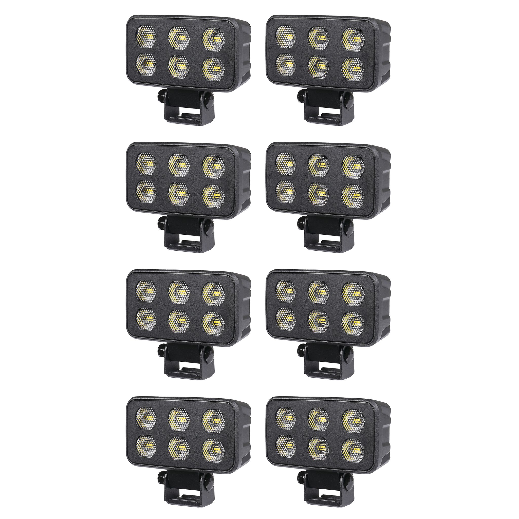 Arbetsbelysning Purelux Black Raven 32 - 12 cm / 60W / Bred, 8 st