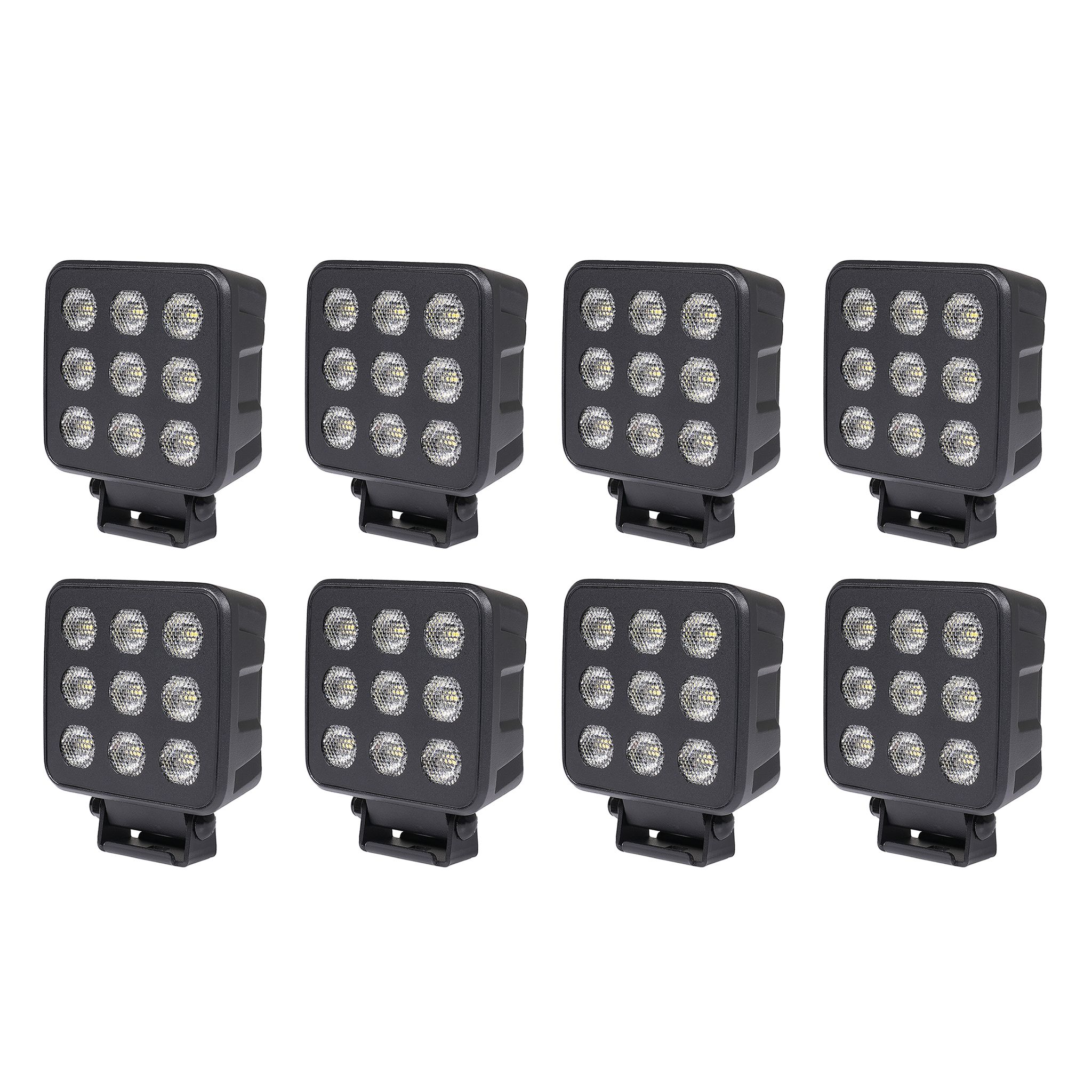 Arbetsbelysning Purelux Black Raven 50 - 11 cm / 90W / Bred, 8 st