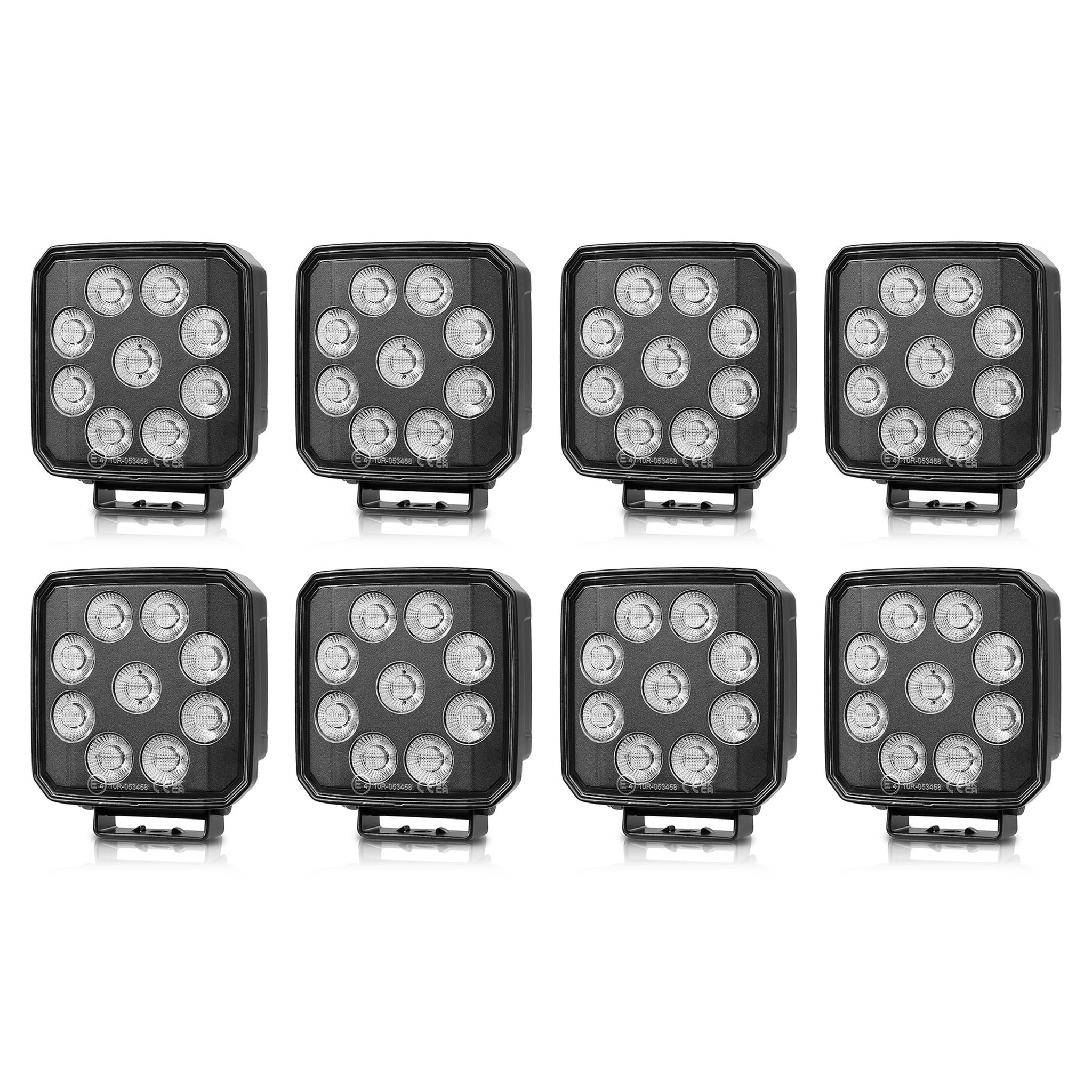 Arbetsbelysning Purelux Black Raven Heat 65 - 10 cm / 65W / Bred, 8 st
