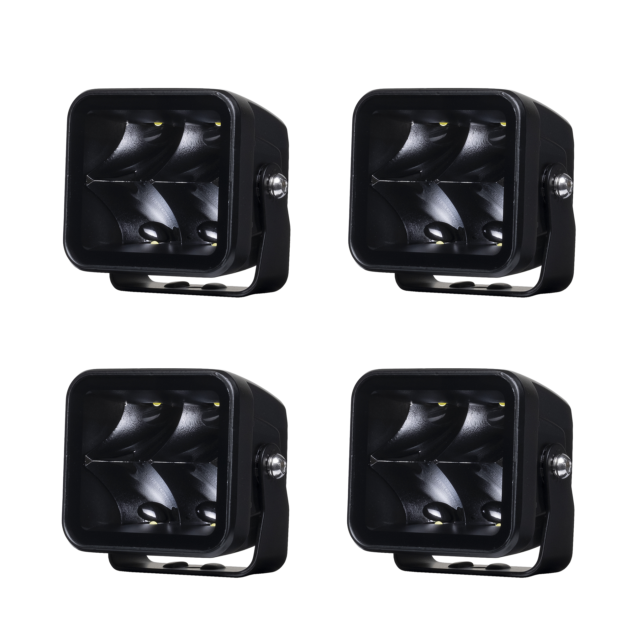 Arbetsbelysning Purelux Black Square 40 Spot - 8 cm / 40W / Spot, 4 st