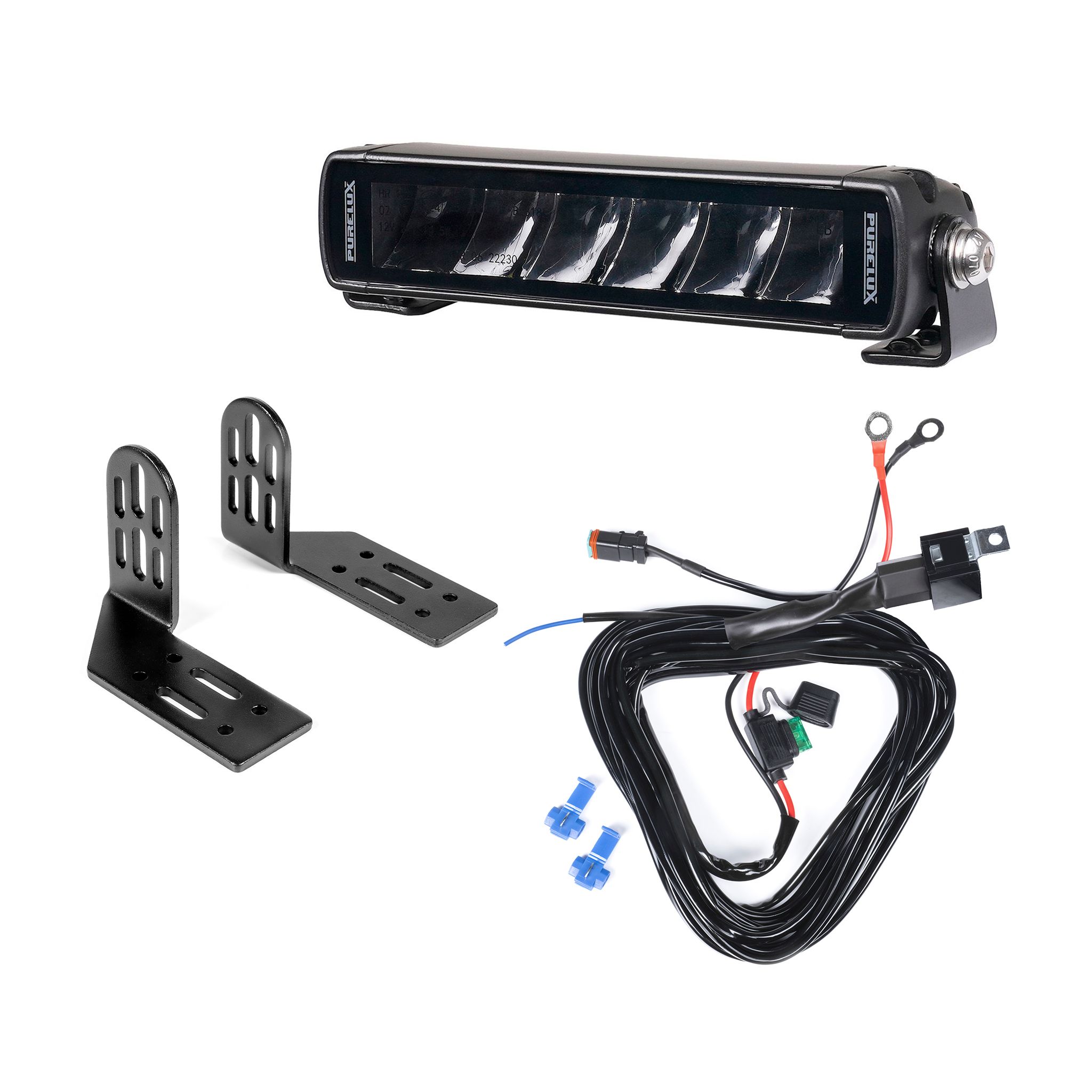 Extraljus Purelux Black X-Slim S180 - Rak / 18 cm / 24W, 1 st - Komplett paket (Sidomontering)