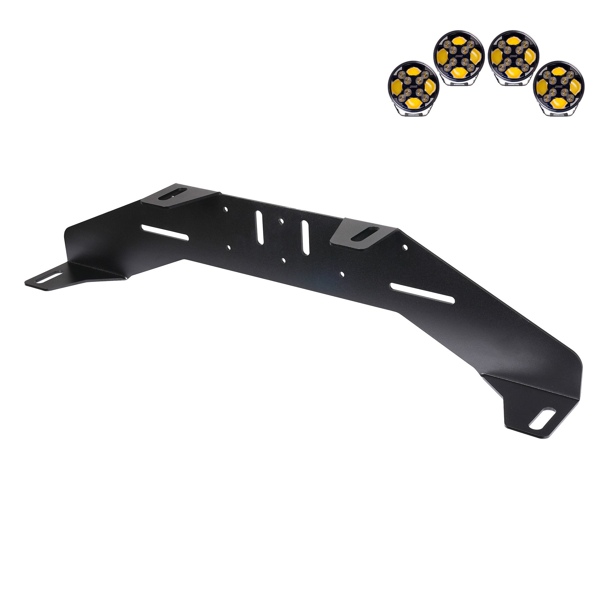 Extraljushållare Purelux WRC, 4 st extraljus (max. 230 mm), Svart