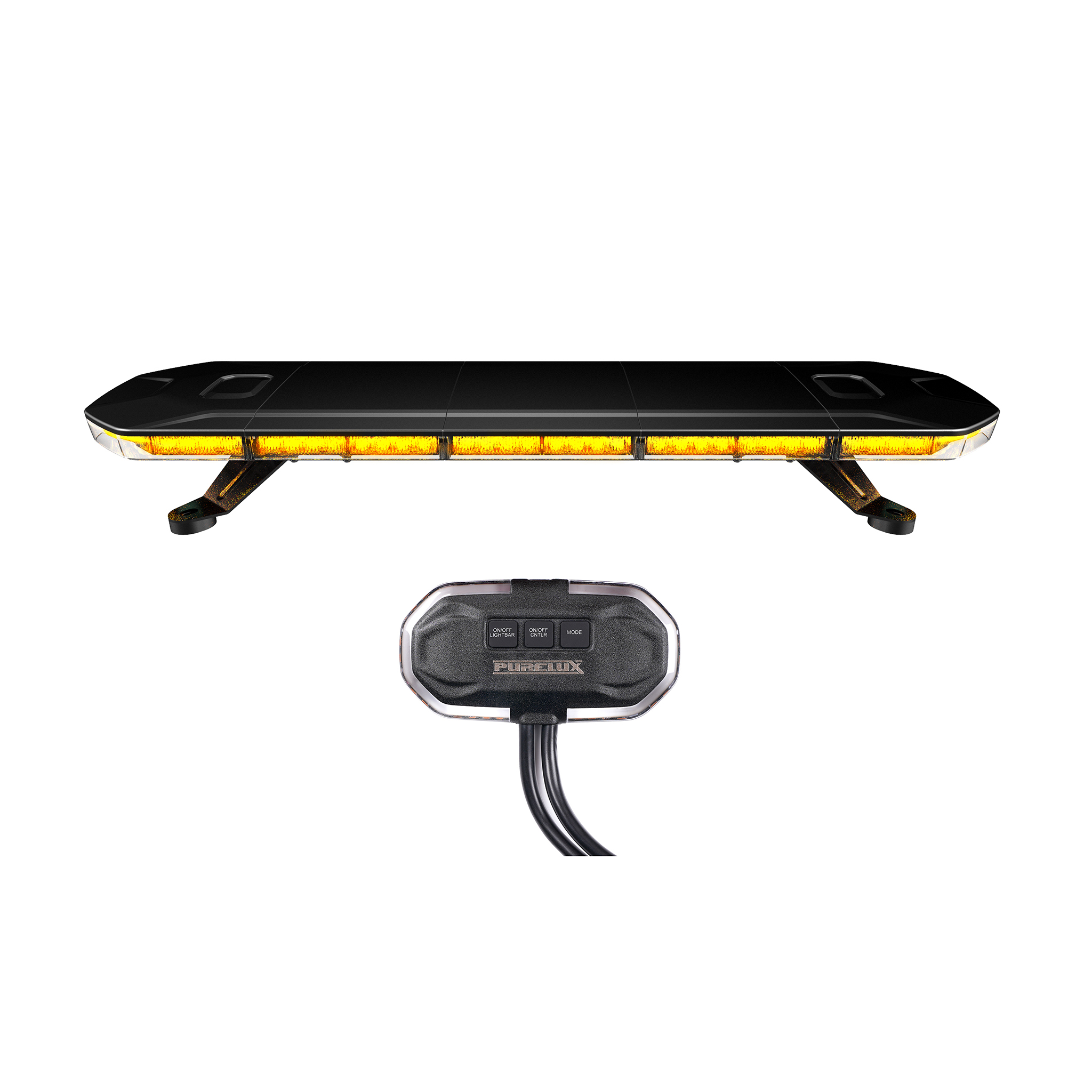 Blixtljusramp Purelux Flash 800 - 12/24V / 107W / 760 mm, Varningsljus + Kontrollpanel