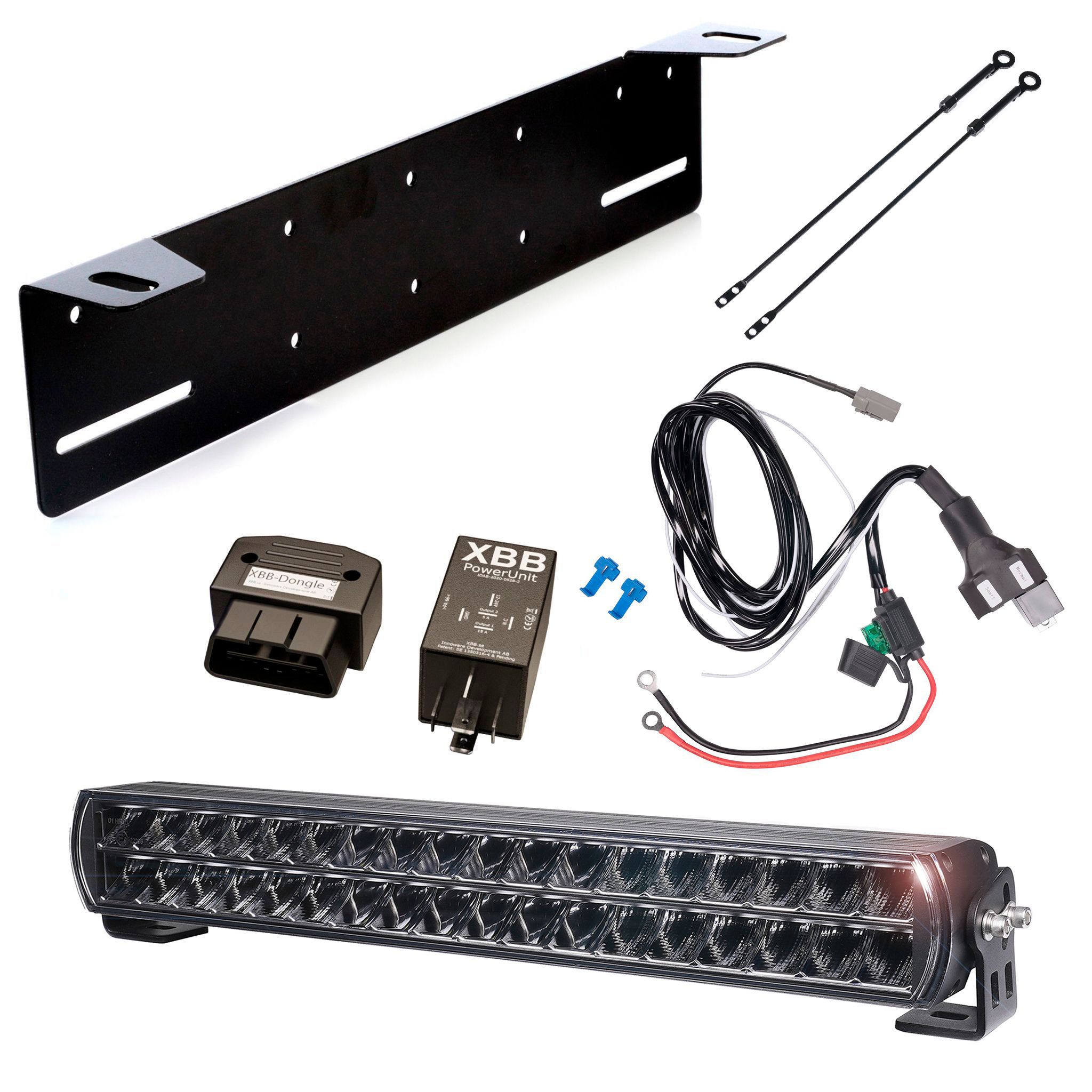 Extraljus Purelux Major S530 V3 - Rak / 53 cm / 216 W, 1 st - Komplett paket + XBB OBD Dongle&PowerUnit