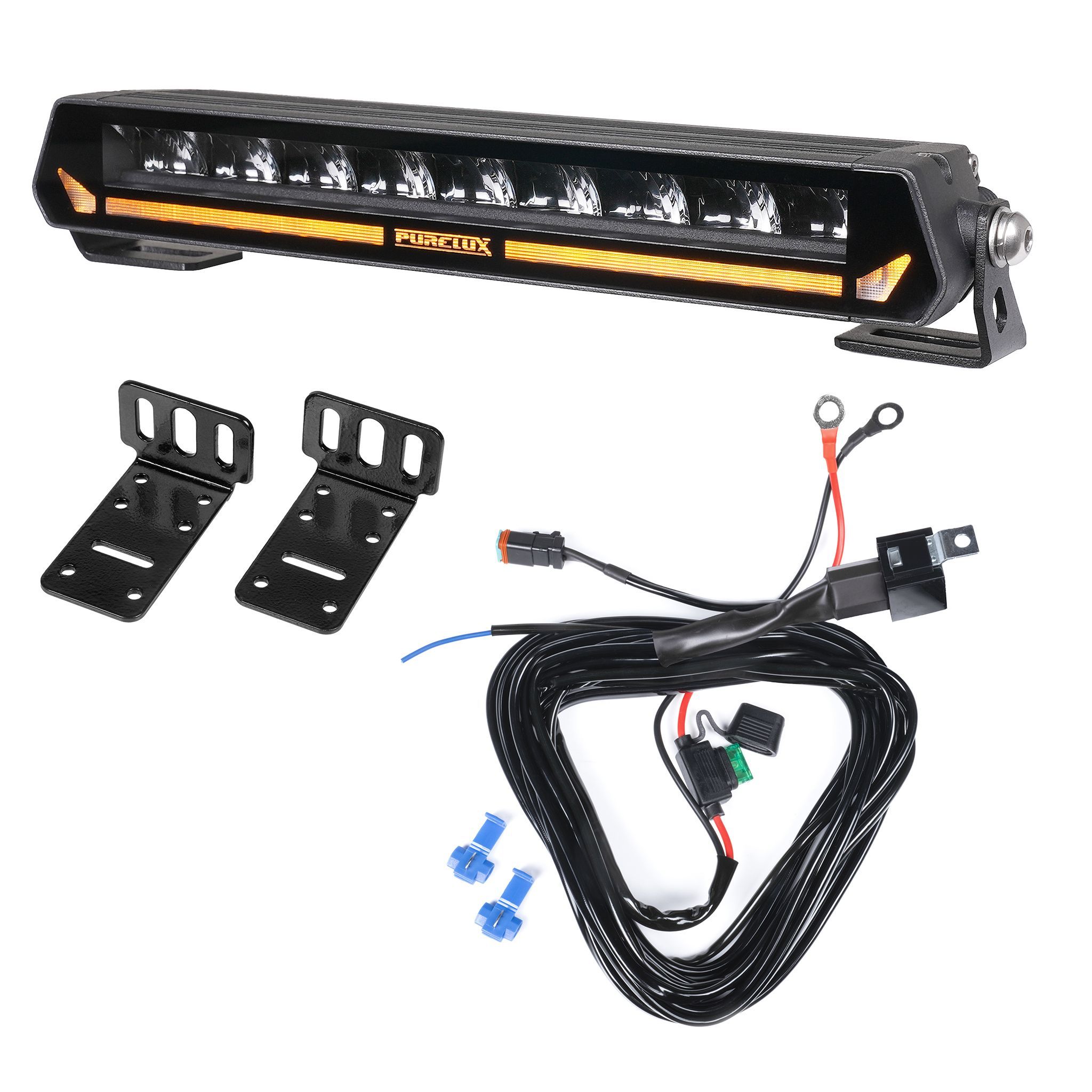 Extraljus Purelux Panther Aero S300 - Rak / 30 cm / 54W, 1 st - Komplett paket (montering under reg.skylt)