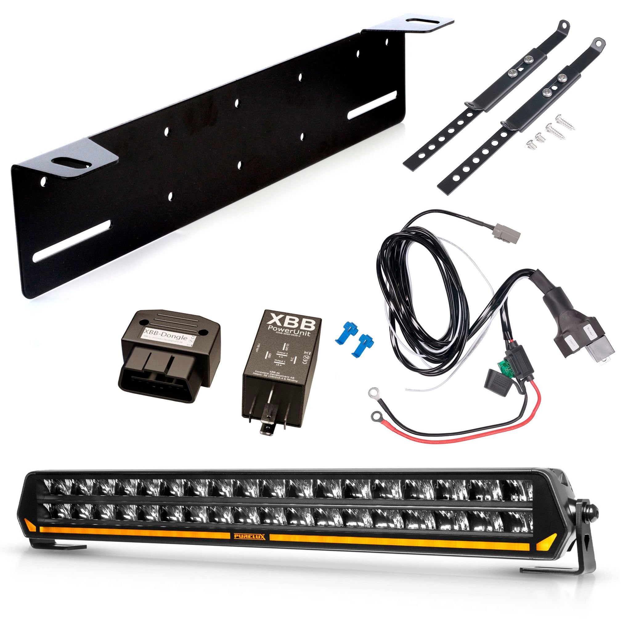 Extraljus Purelux Panther S540 - Rak / 54 cm / 216W, 1 st - Komplett paket + XBB OBD Dongle&PowerUnit