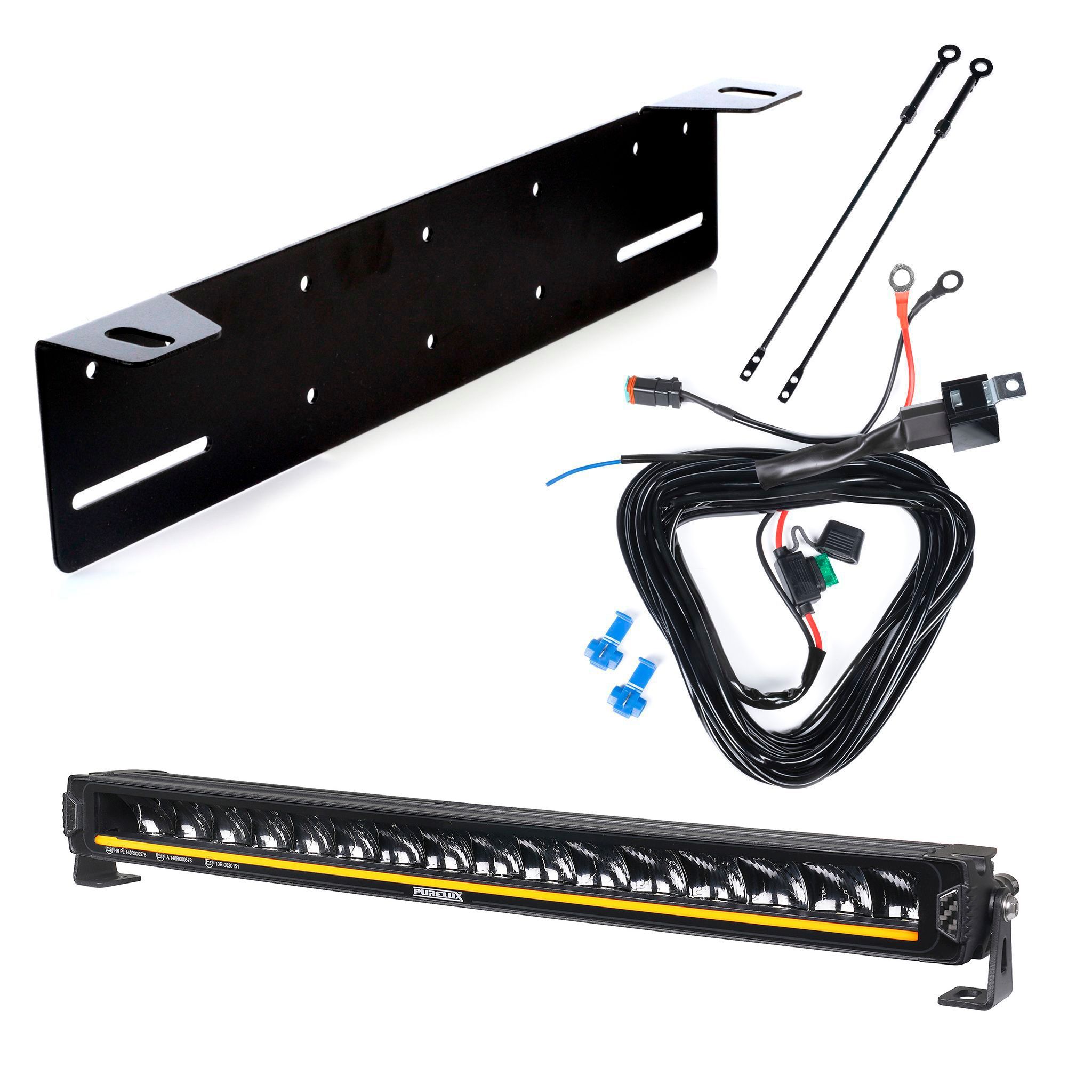 Extraljus Purelux Road Curve C530 Slim - Kurvad / 53 cm / 160W , 1 st - Komplett paket