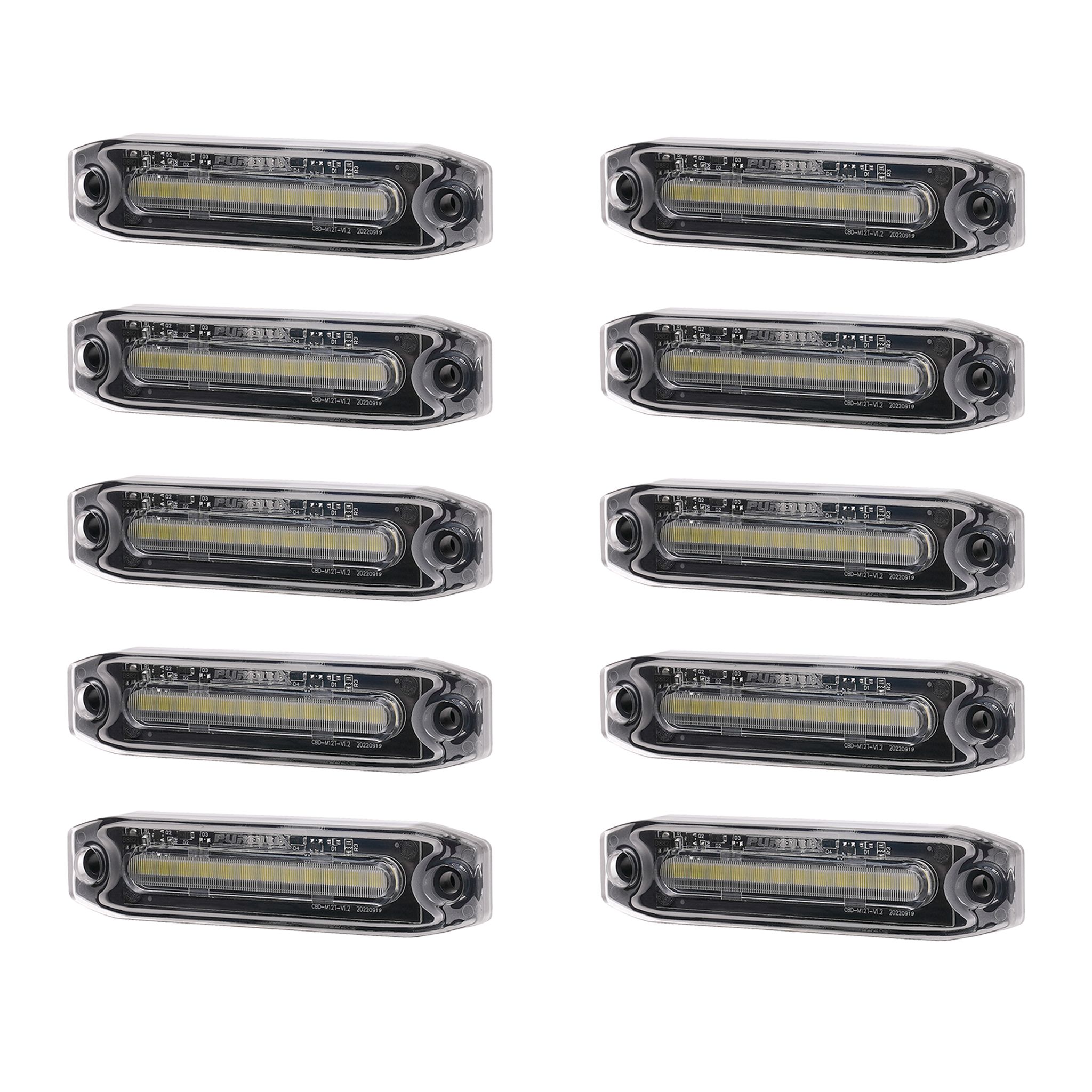 Positionsljus Purelux Spectre 12X - 12/24V / 6W / 102 mm, 10 st
