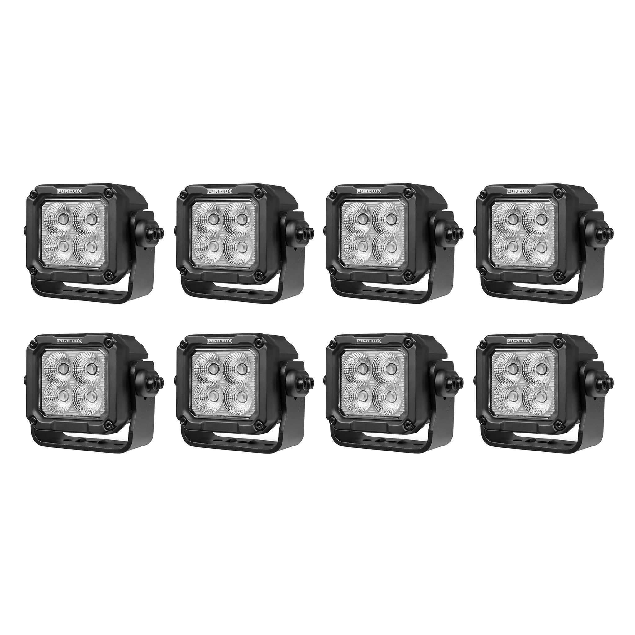 Arbetsbelysning Purelux Square 40 HD ADR - 12 cm / 40W / Bred, 8 st