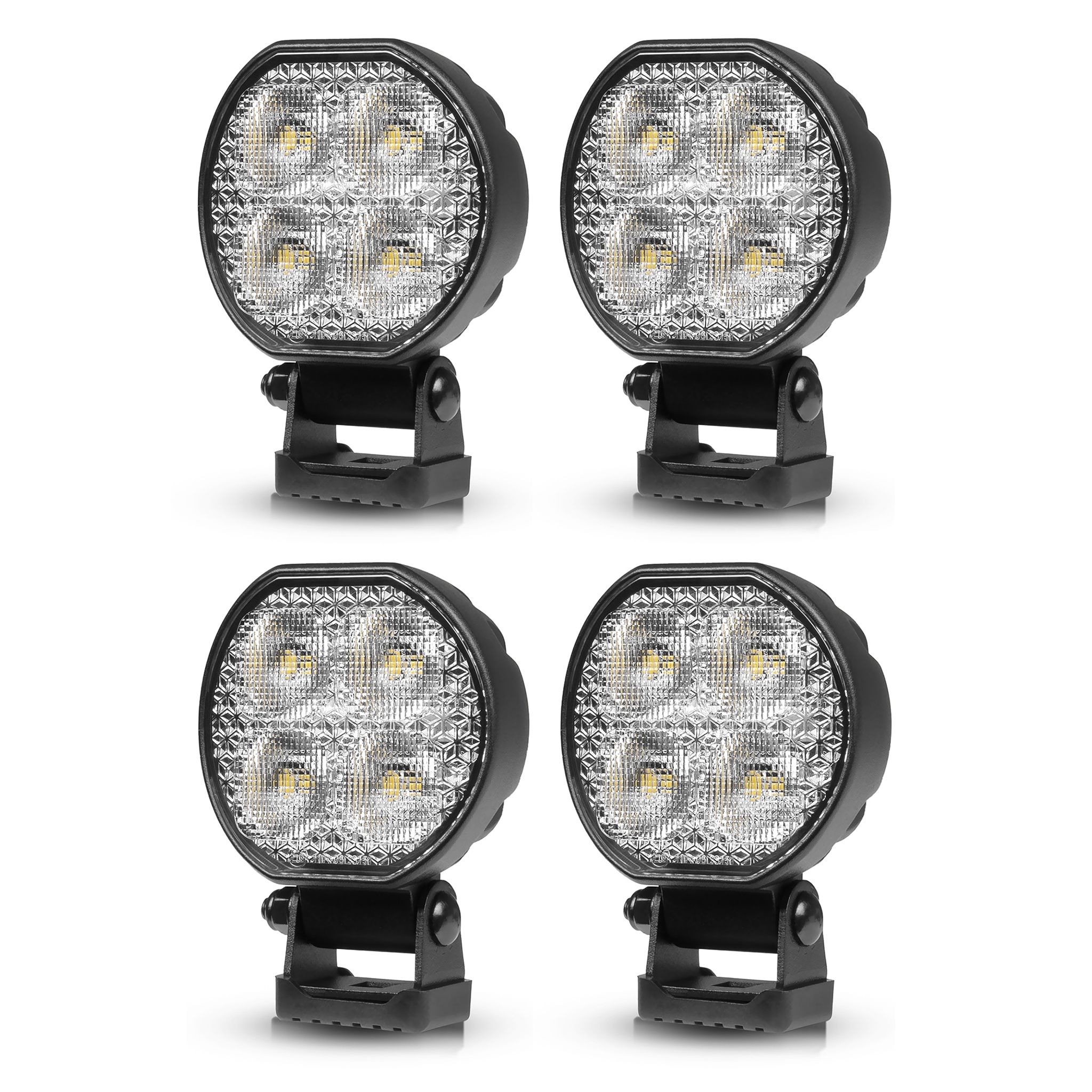 Arbetsbelysning Purelux Standard Round 20 - 8 cm / 20W / Bred, 4 st