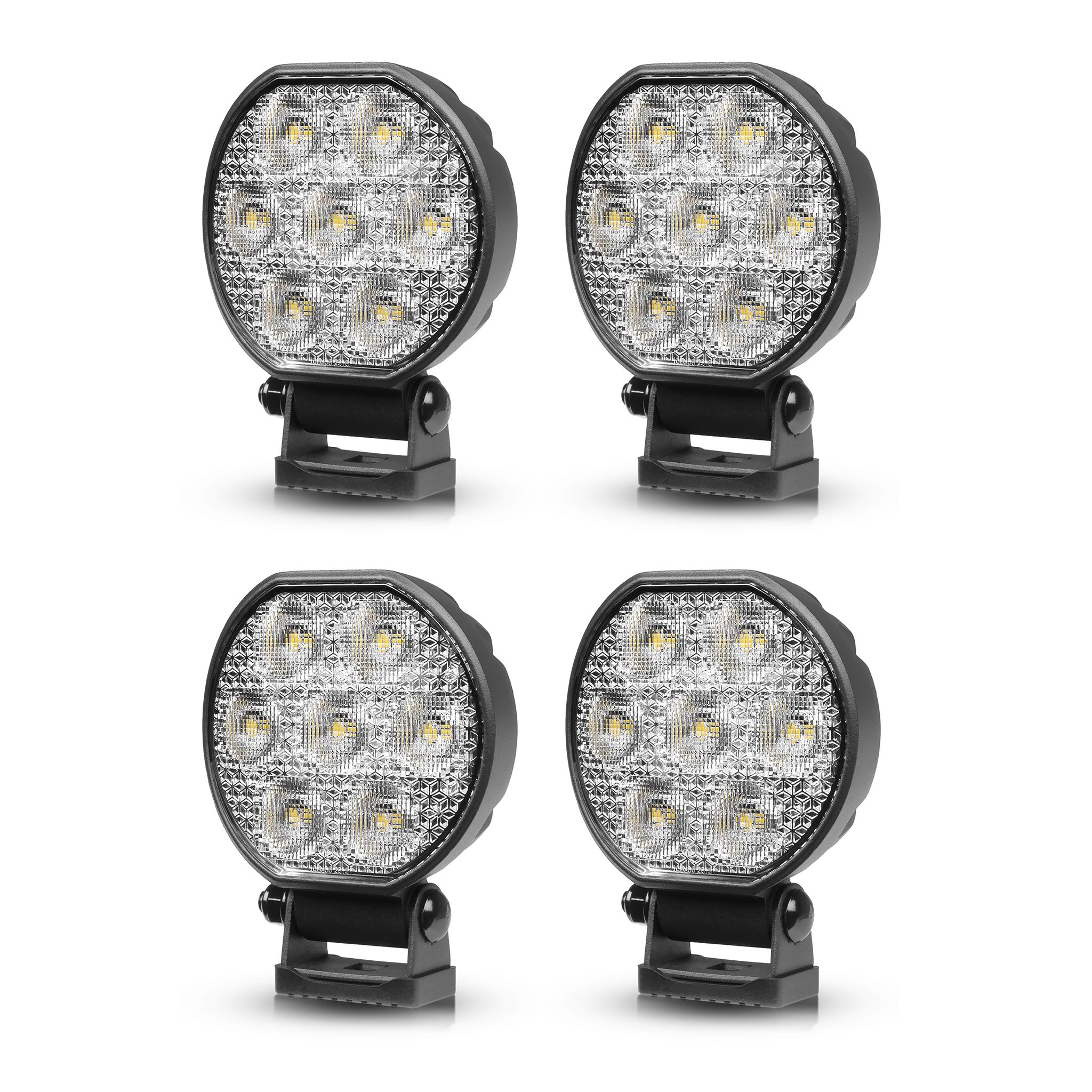 Arbetsbelysning Purelux Standard Round 36 - 10 cm / 36W / Bred, 4 st