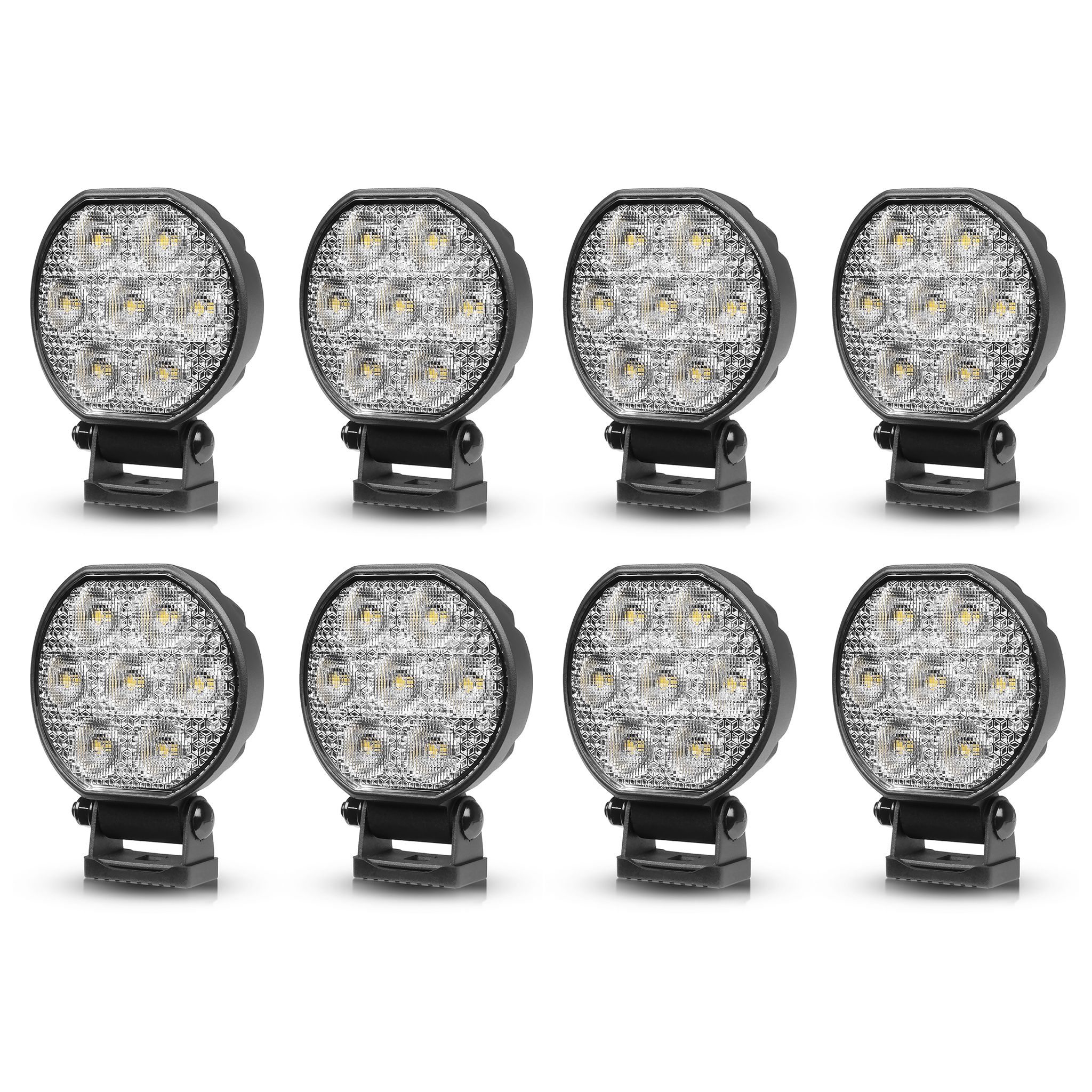 Arbetsbelysning Purelux Standard Round 36 - 10 cm / 36W / Bred, 8 st