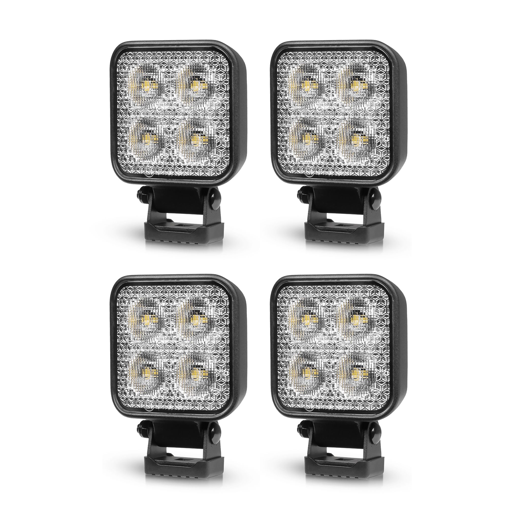 Arbetsbelysning Purelux Standard Square 20 - 8 cm / 20W / Bred, 4 st