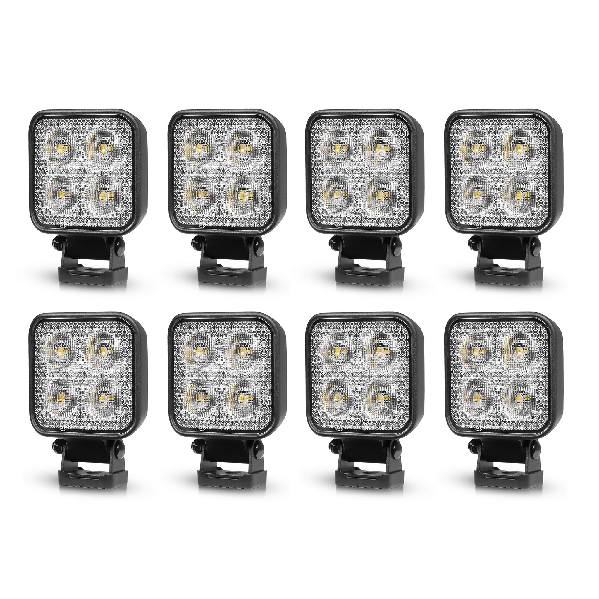 Arbetsbelysning Purelux Standard Square 20 - 8 cm / 20W / Bred, 8 st