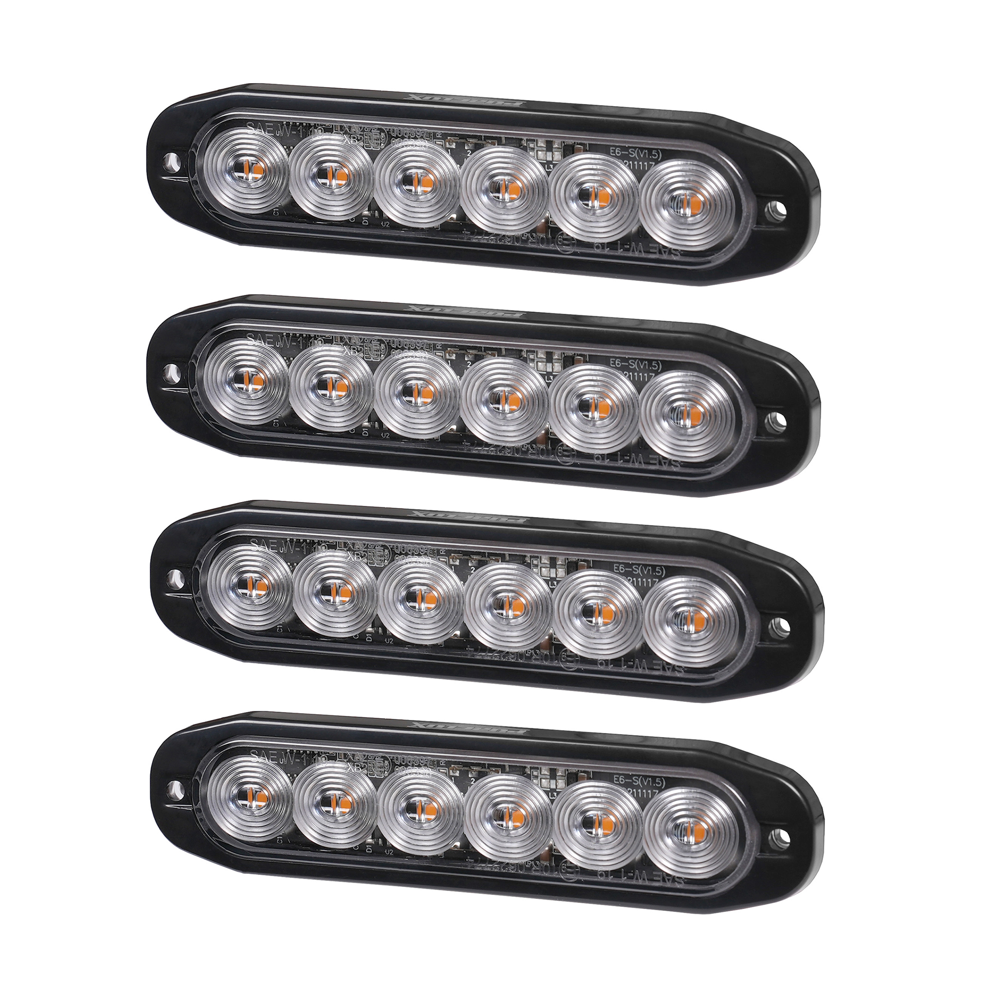 Varningsljus / Blixtljus Purelux Strobe Ultra Slim - 12/24V / 12W / 118 mm, 4 st