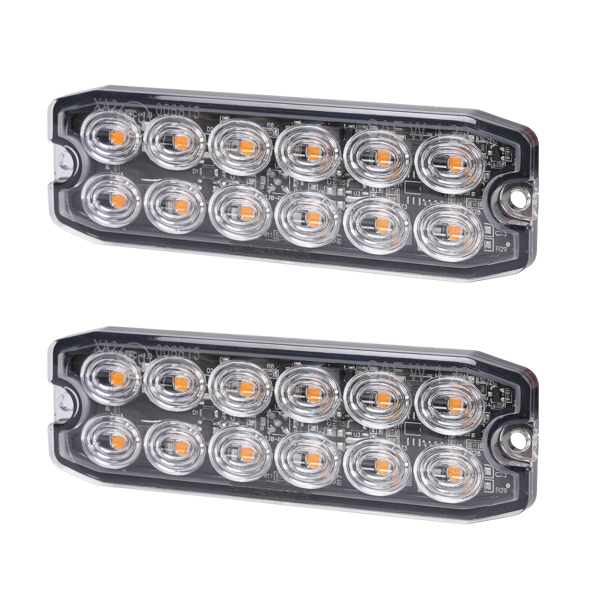 Varningsljus / Blixtljus Purelux Strobe Ultra Slim - 12/24V / 15W / 111 mm, 2 st