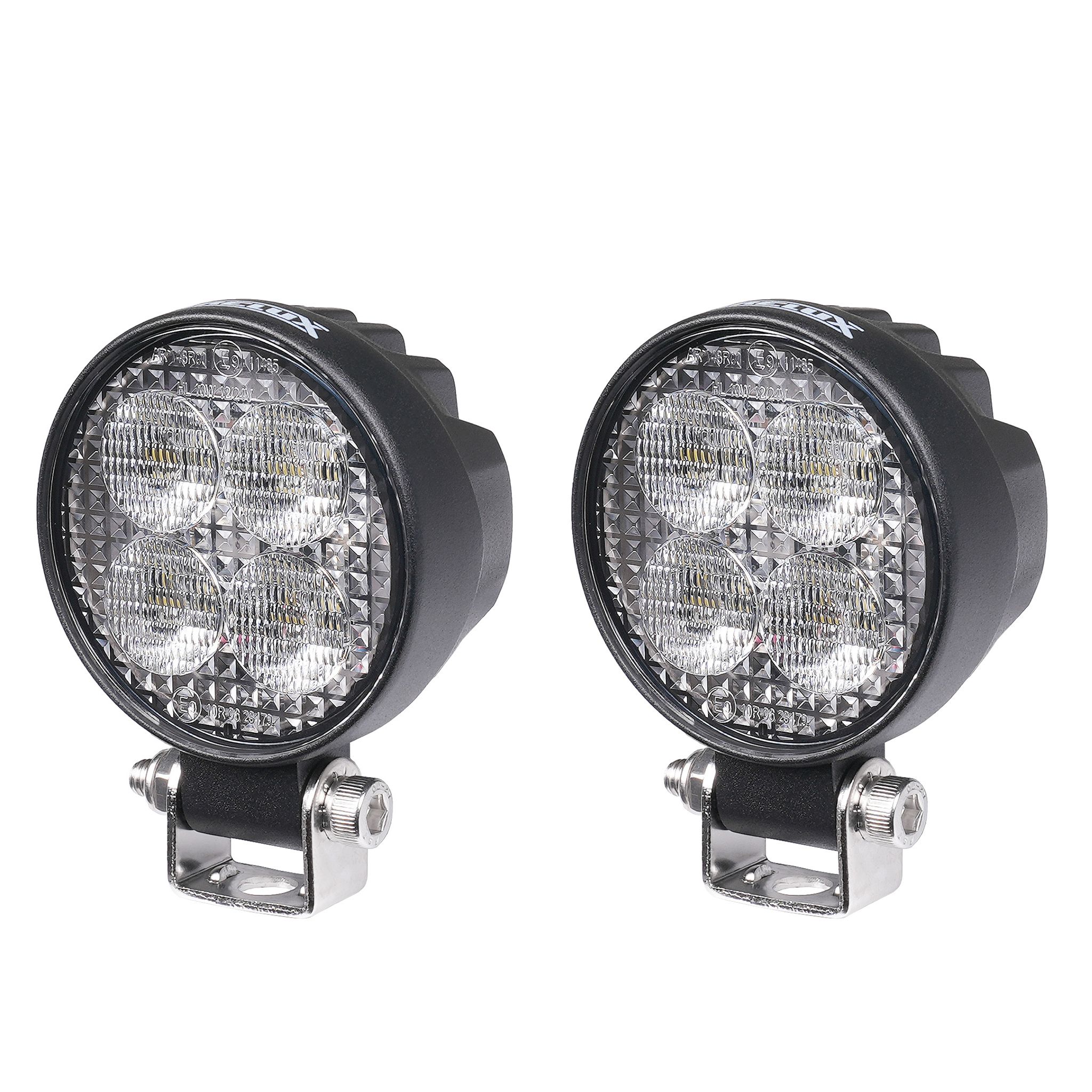 Arbetsbelysning Purelux Terrain Black Mini Round - 7 cm / 12W / Bred, 2 st