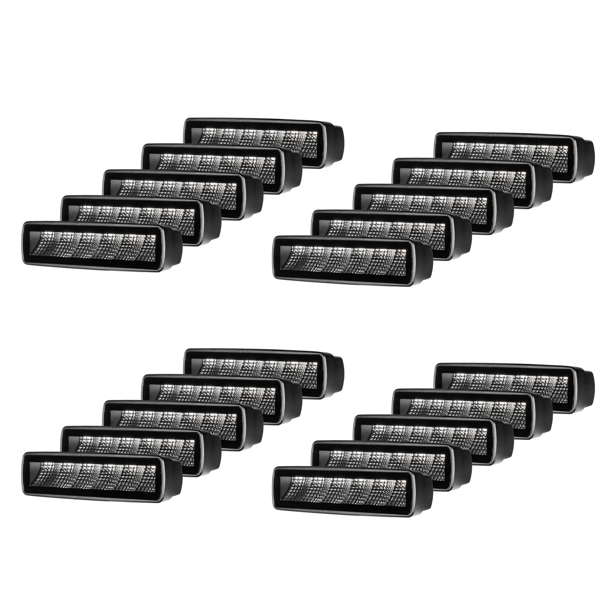 Arbetsbelysning Purelux Terrain Black Slim Flood - 16 cm / 30W / Bred, 20 st