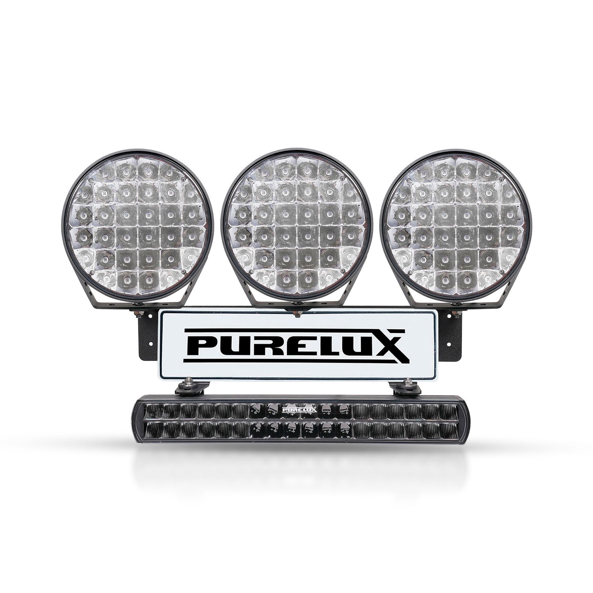 Extraljuspaket Purelux WRC 1, 741W / 58 000 lm, Paket med svarta 9110-extraljus