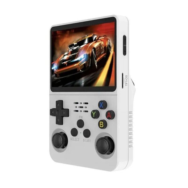 R36s Retro Handheld Game Console Linux System 3,5 tuuman näyttö 15000+ pelit Mini Pocket kannettava videopelisoitin(Valkoinen-128G)
