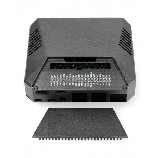 Raspberry Pi 4B alumiinilaatikko Argon One tuulettimella - harmaa