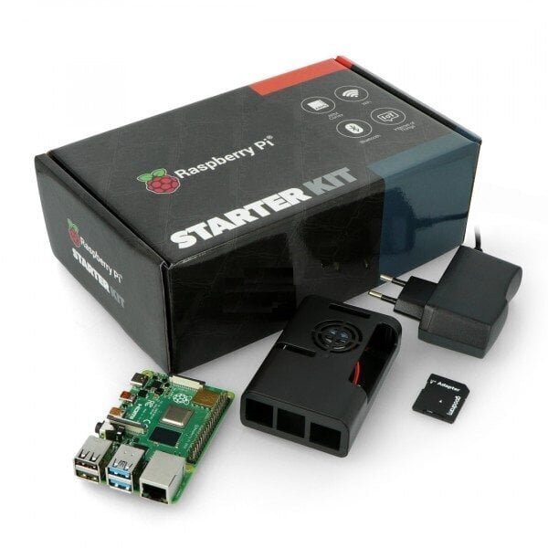 Raspberry Pi 4B WiFi 4GB RAM-setti kaikilla tarvittavilla lisävarusteilla