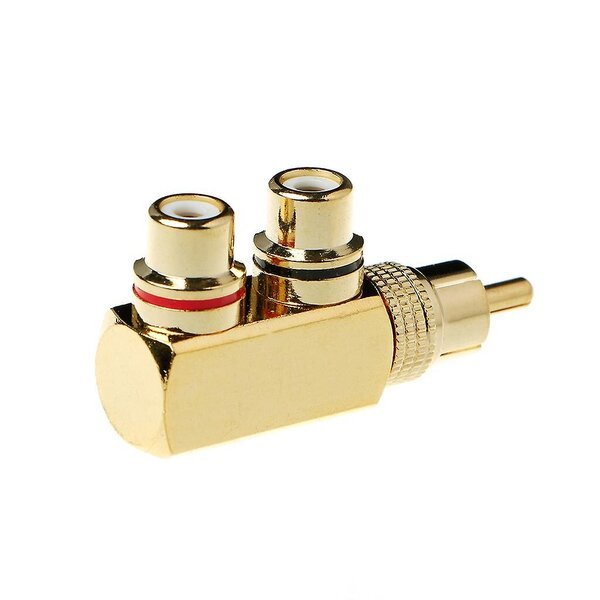 RCA-adapteri COPPER 1 male-2 female