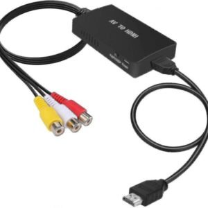 RCA-HDMI-muunnin, komposiitti-HDMI-sovitin tukee 1080p Pal/NTSC:tä