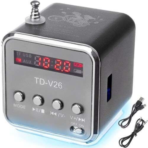 RoGer Wireless FM/Handsfree/LED/AUX/USB/3W/, musta